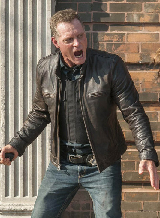 Hank Voight Chicago P.D. Brown Leather Jacket