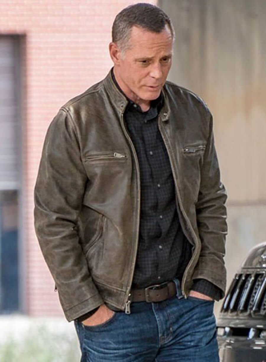 Hank Voight Chicago P.D. Brown Leather Jacket