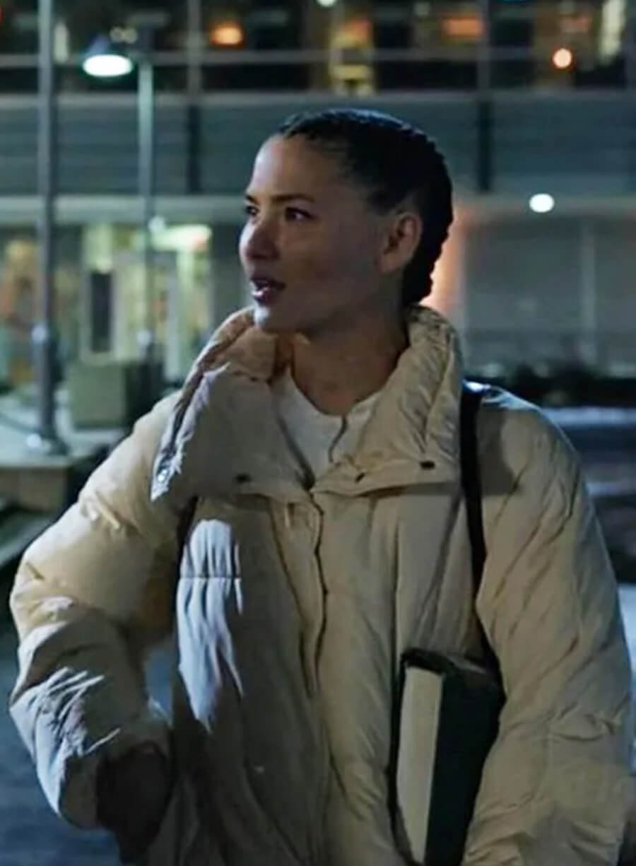 Hannah Copeland The Recruit White Puffer Jacket