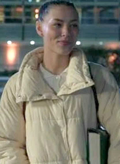 Hannah Copeland The Recruit White Puffer Jacket