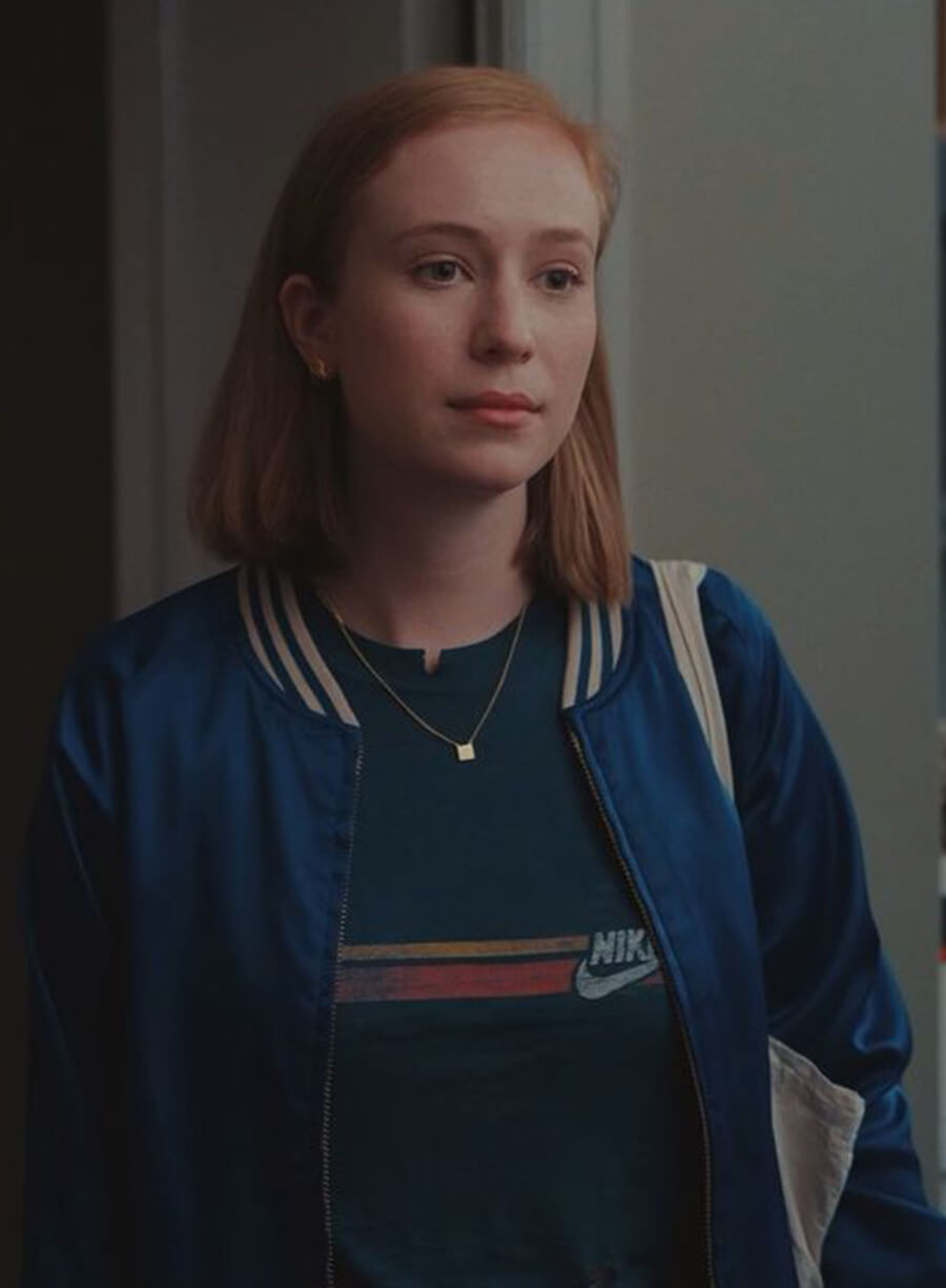 Hannah Einbinder Hacks Blue Bomber Jacket