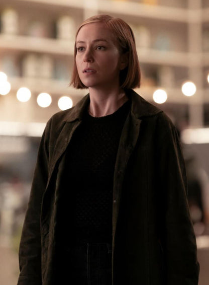 Hannah Einbinder Hacks S03 Green Leather Jacket