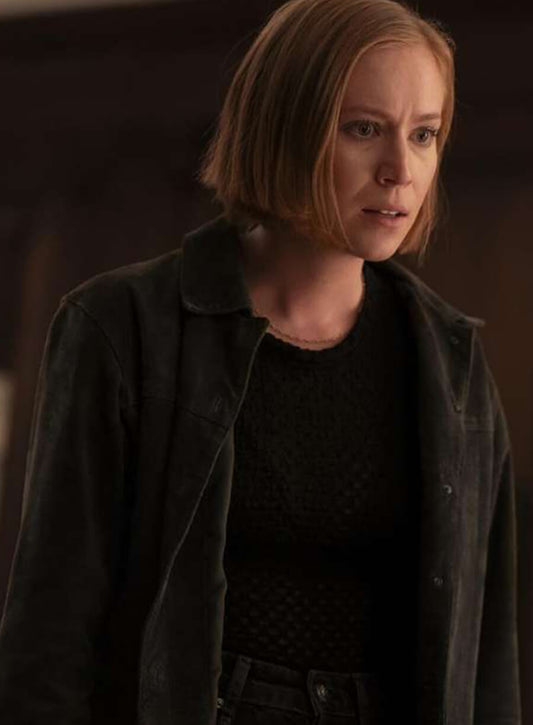 Hannah Einbinder Hacks S03 Green Leather Jacket