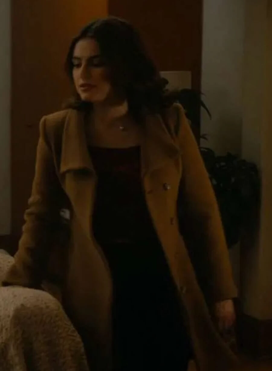 Hannah Wells Off Campus 2026 Brown Wool Coat
