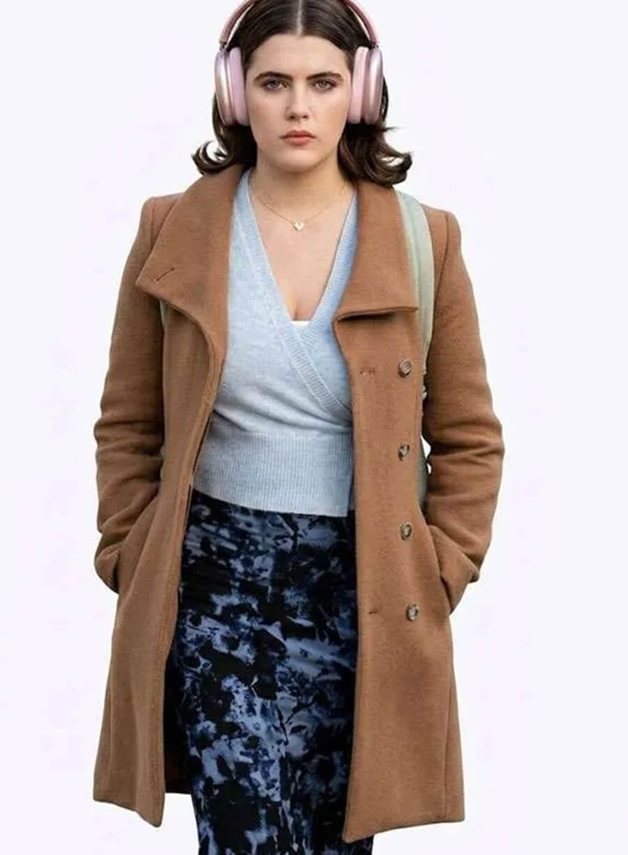 Hannah Wells Off Campus 2026 Brown Wool Coat