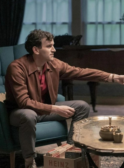Harry Melling The Queen’s Gambit Brown Jacket