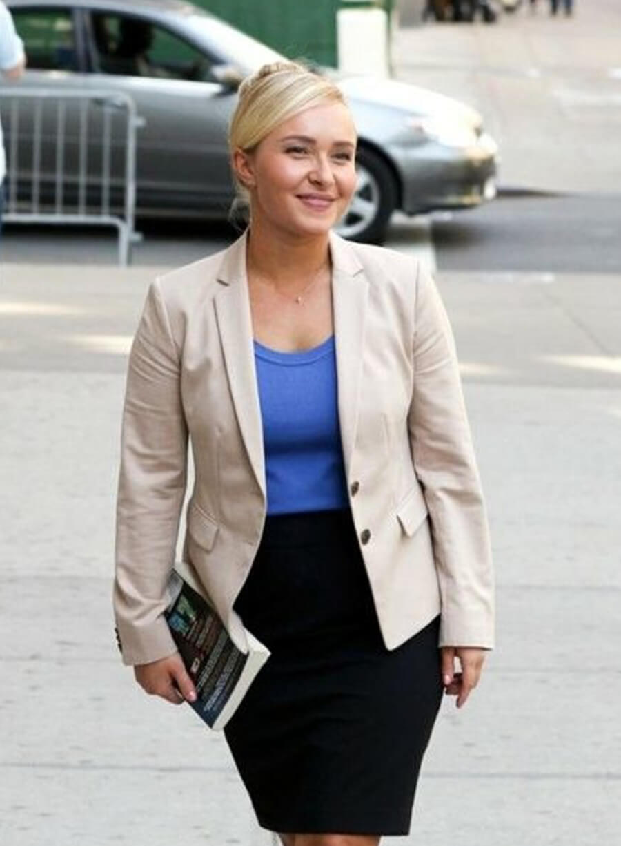 Hayden Panettiere Beige Blazer