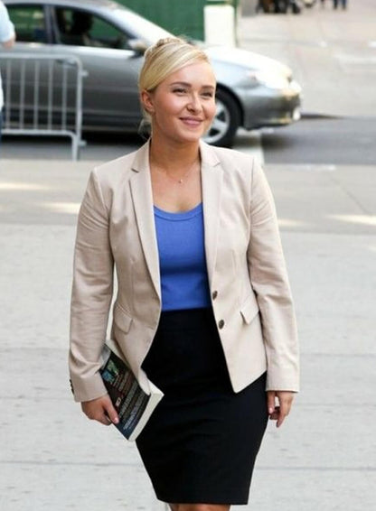 Hayden Panettiere Beige Blazer