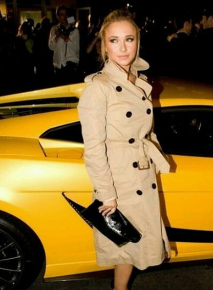 Hayden Panettiere Beige Trench Coat