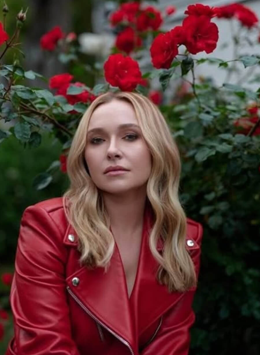 Hayden Panettiere Pink Leather Jacket