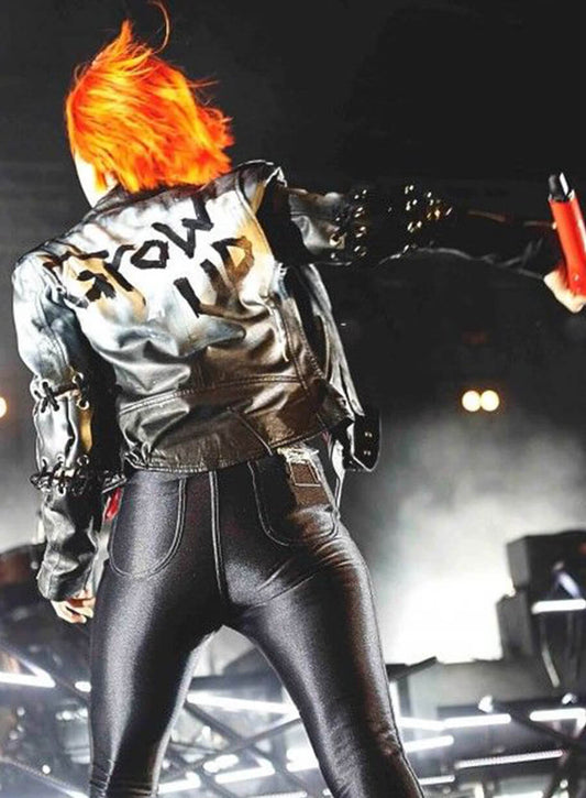 Hayley Williams Grow Up  Black Leather Jacket