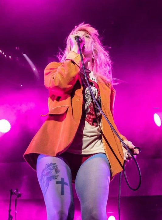 Hayley Williams Orange Wool Coat