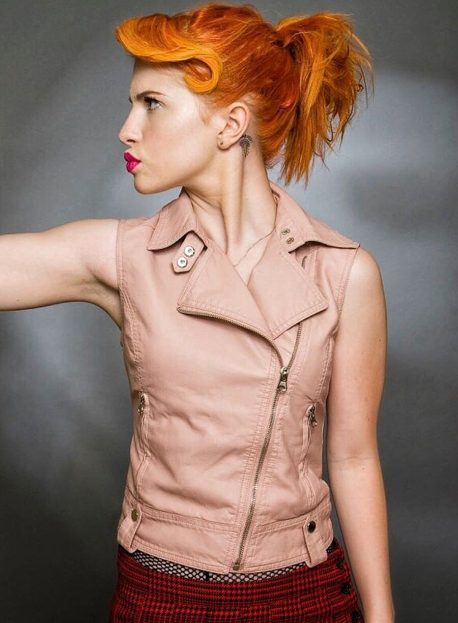 Hayley Williams Pink Leather Vest