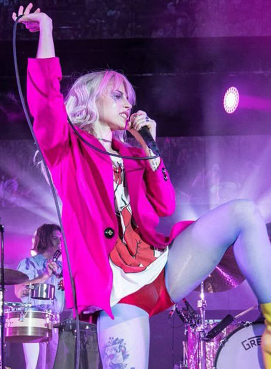 Hayley Williams Pink Velvet Coat