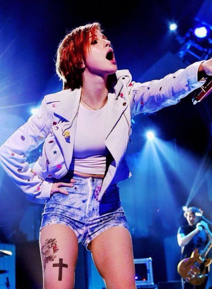 Hayley Williams White Leather Jacket