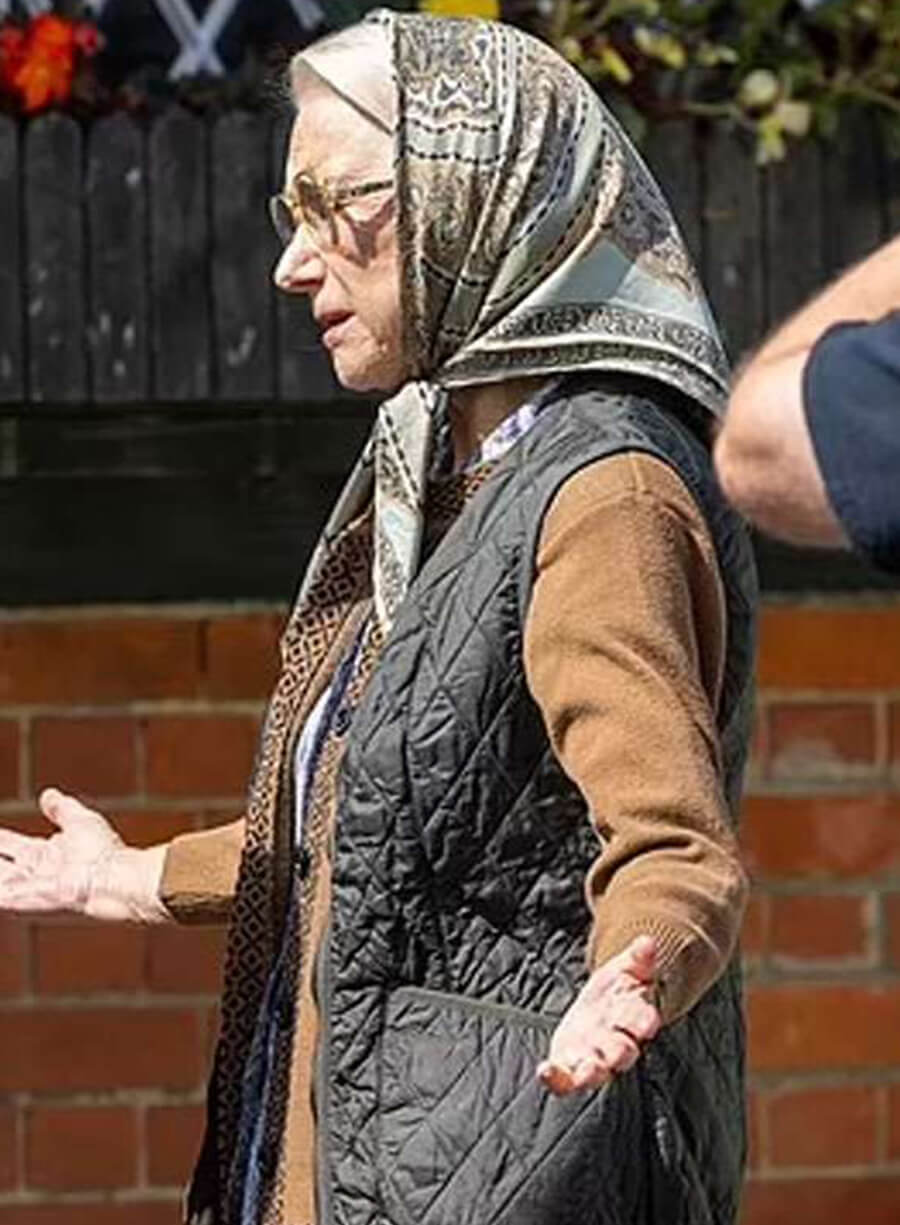 Helen Mirren The Thursday Murder Club 2025 Grey Vest