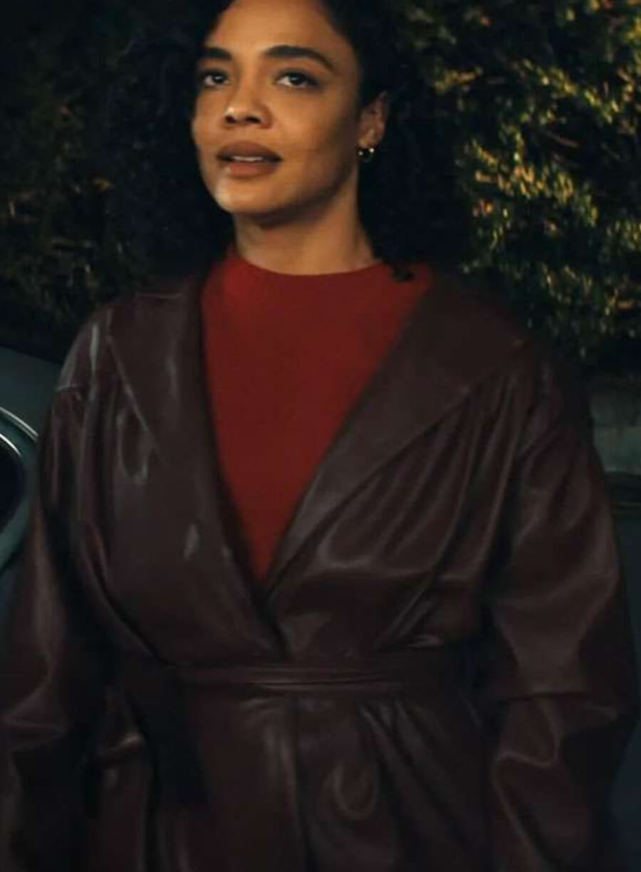 His and Hers Tessa Thompson Brown Leather Jacket
