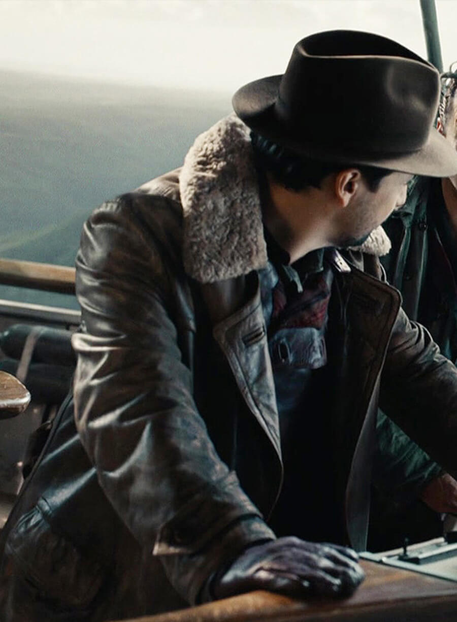 His Dark Materials S02 Lee Scoresby Brown Leather Coat