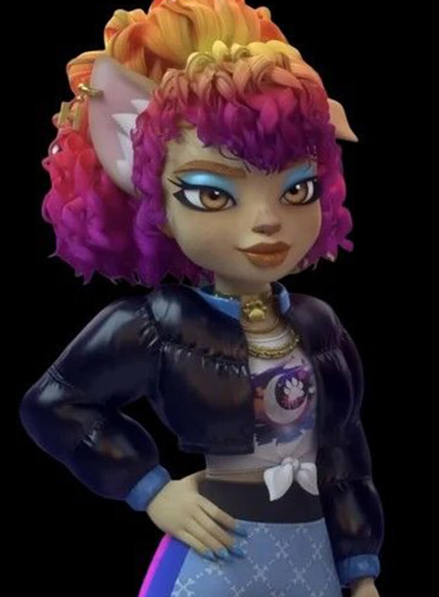 Howleen Wolf Monster High Black Puffer Jacket
