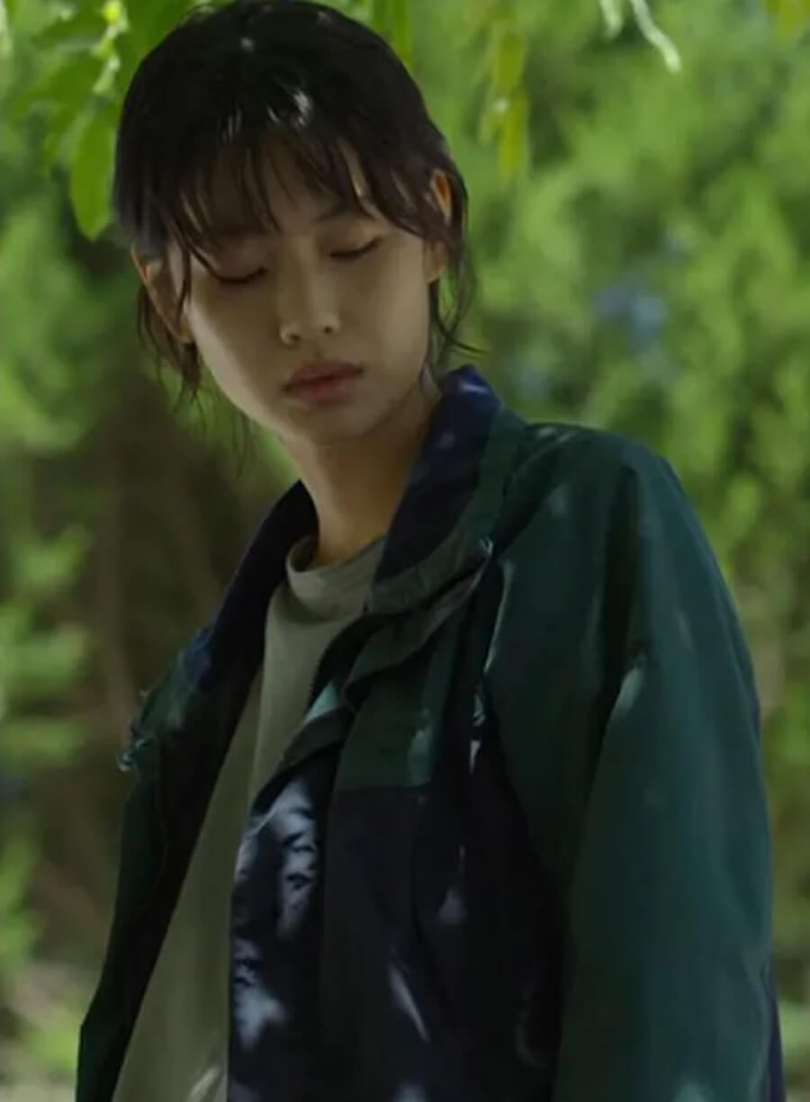 Hoyeon Jung Squid Game 2021 Green Jacket