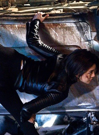 Hye In Jeong Rugal Black Leather Jacket
