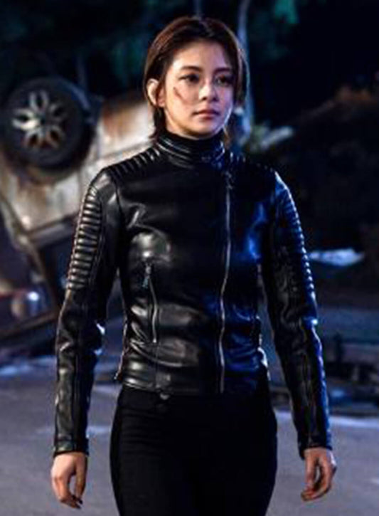 Hye In Jeong Rugal Black Leather Jacket