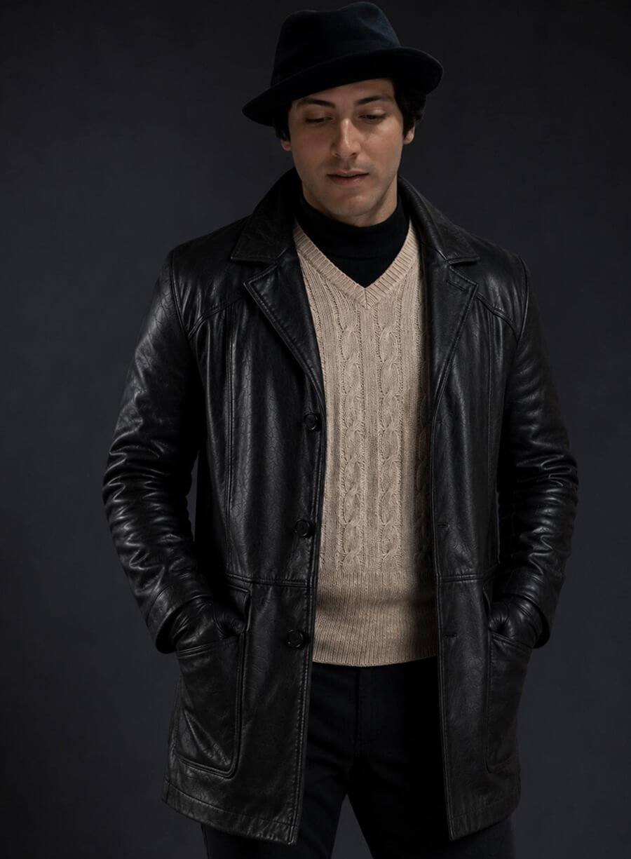 I Play Rocky 2026 Anthony Ippolito Black Leather Blazer