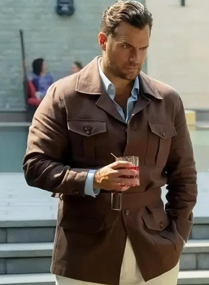 In the Grey 2026 Henry Cavill Brown Jacket