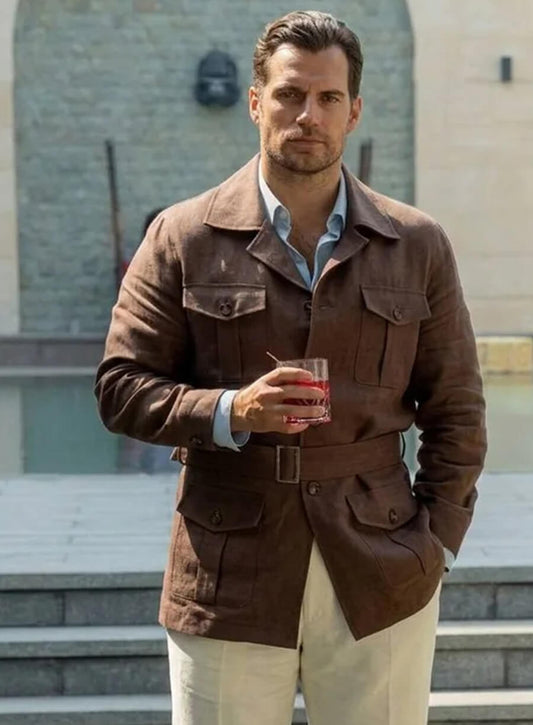 In the Grey 2026 Henry Cavill Brown Jacket