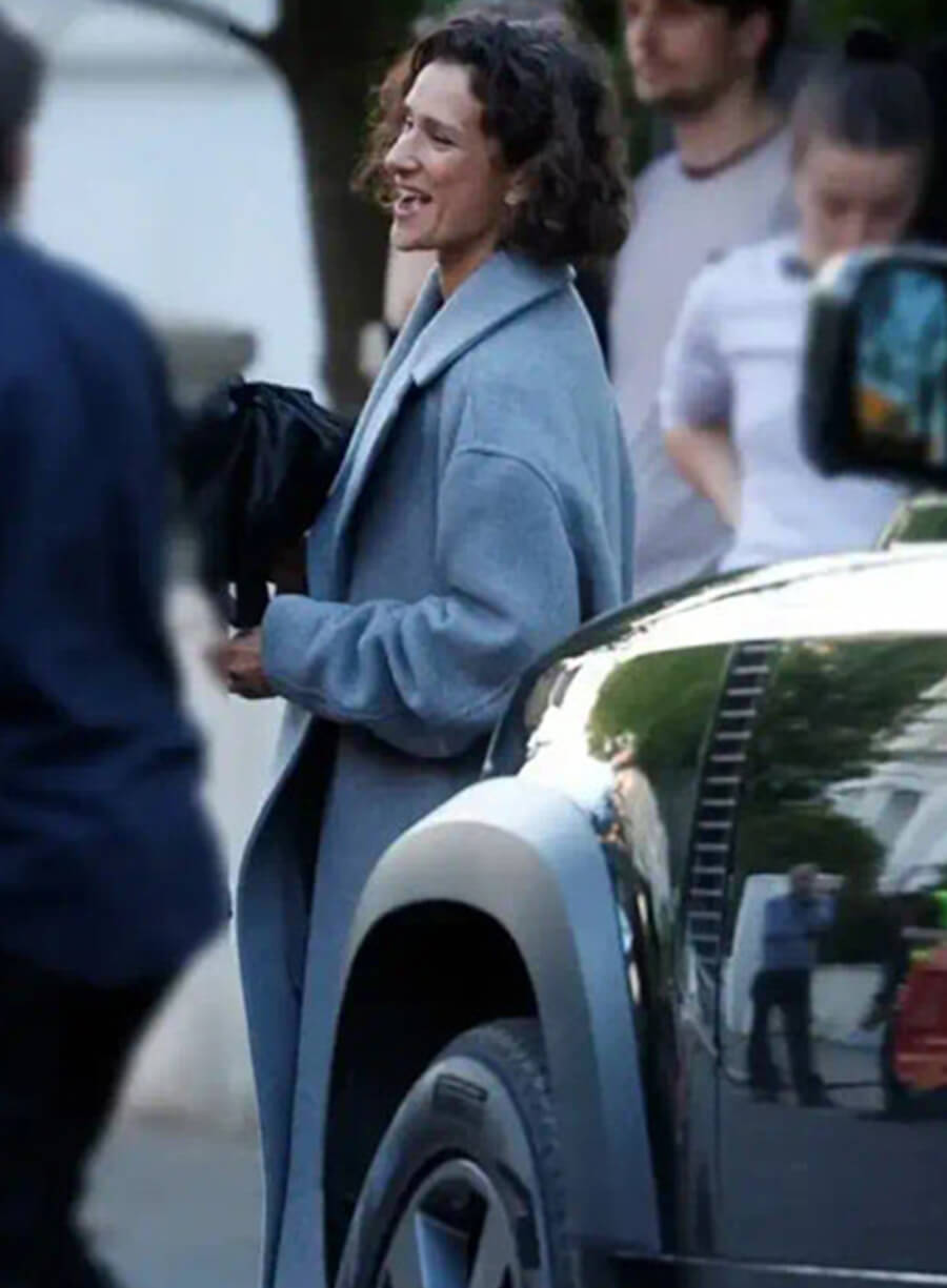 Indira Varma The Night Manager S02 Grey Trench Coat 