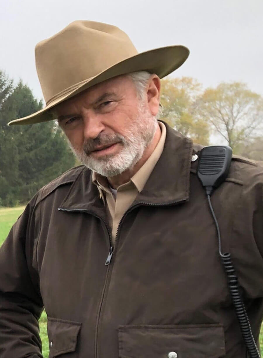 Invasion 2021 Sam Neill Brown Jacket