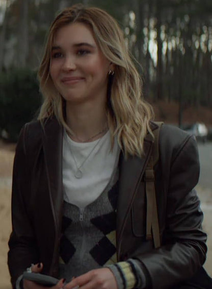 Isabel May Scream 7 Brown Leather Coat 