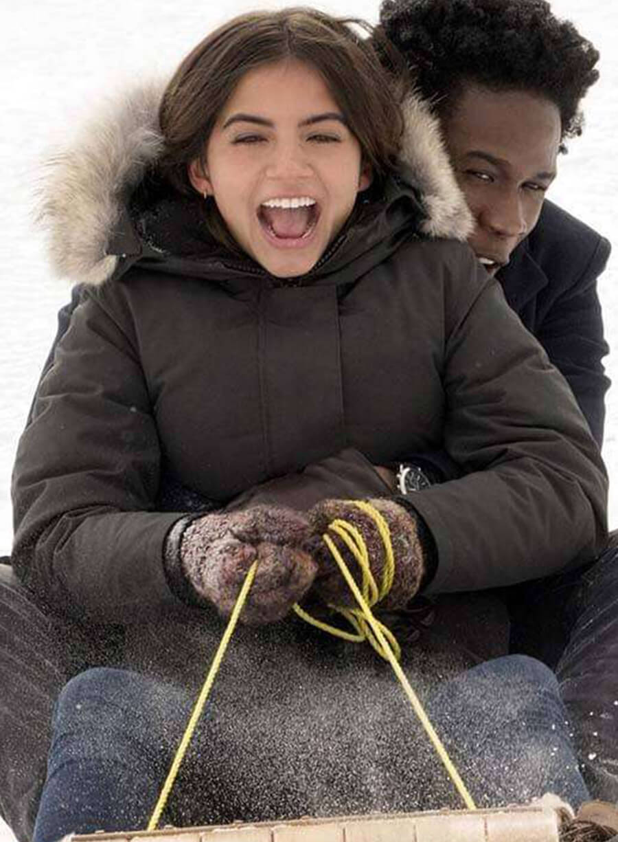 Isabela Merced Let It Snow Julie Grey Jacket