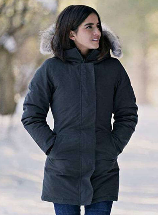 Isabela Merced Let It Snow Julie Grey Jacket