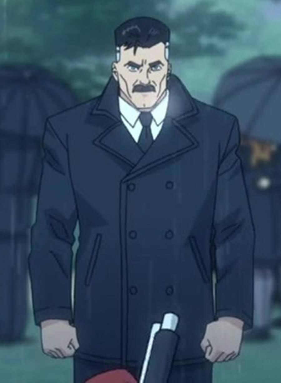 J. K. Simmons Omni Man Invincible Black Wool Coat