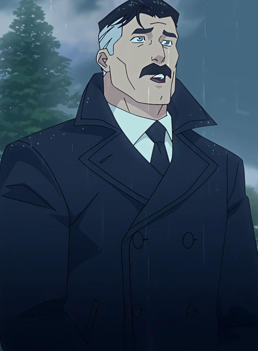 J. K. Simmons Omni Man Invincible Black Wool Coat