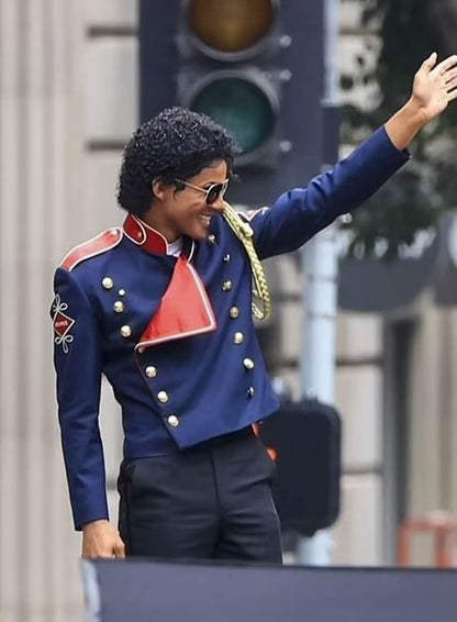 Jaafar Jackson Michael 2025 Blue Jacket