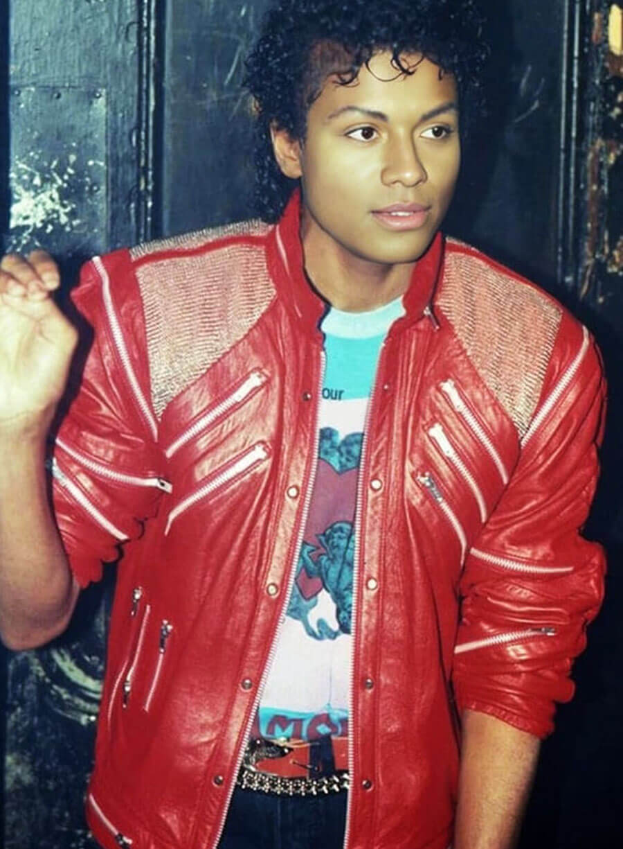 Jaafar Jackson Michael 2026 Red Leather Jacket