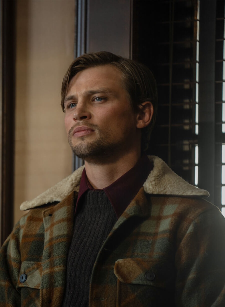 Jack Dutton 1923 Grey Wool Shearling Jacket