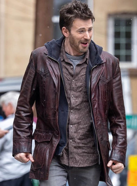 Jack O'Malley Red One Brown Leather Trench Coat