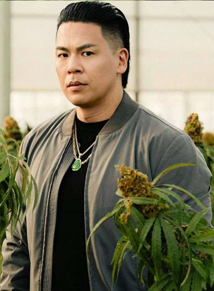 Jackie Ming Tulsa King Grey Bomber Jacket