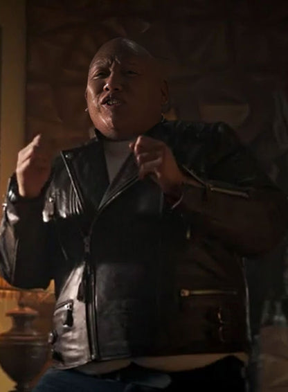 Jacob Batalon Novocaine 2025 Black Leather Jacket