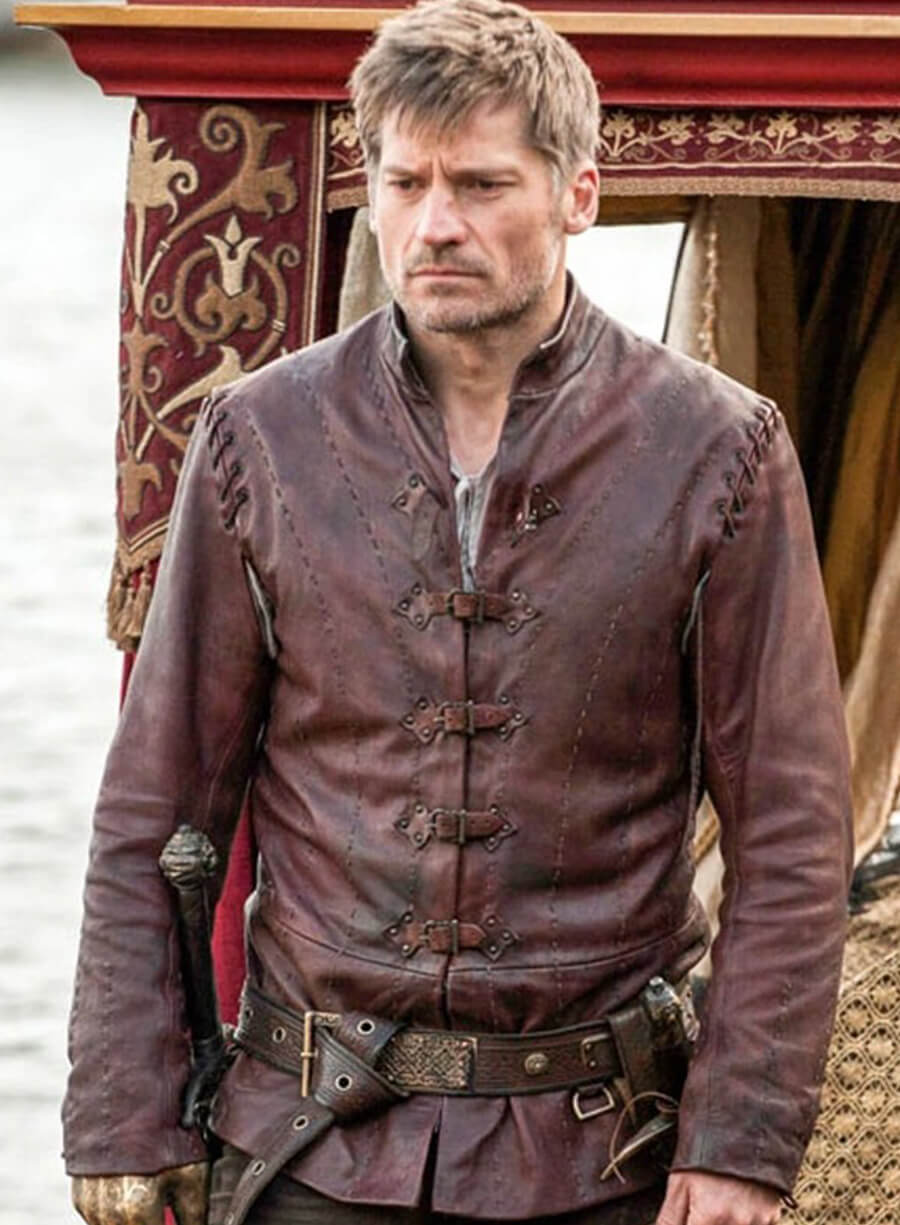 Jaime Lannister Game Of Thrones Maroon Leather Jacket
