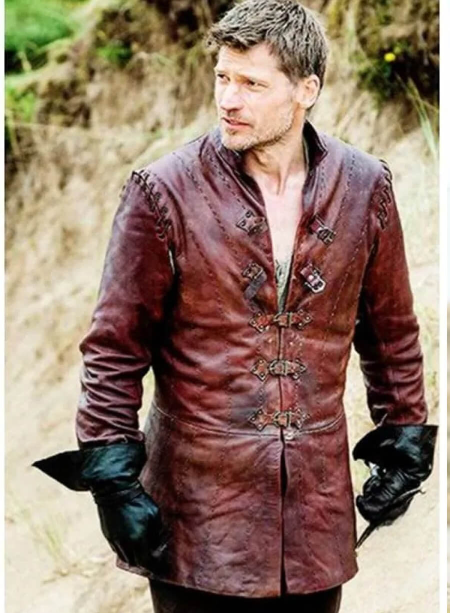Jaime Lannister Game Of Thrones Maroon Leather Jacket