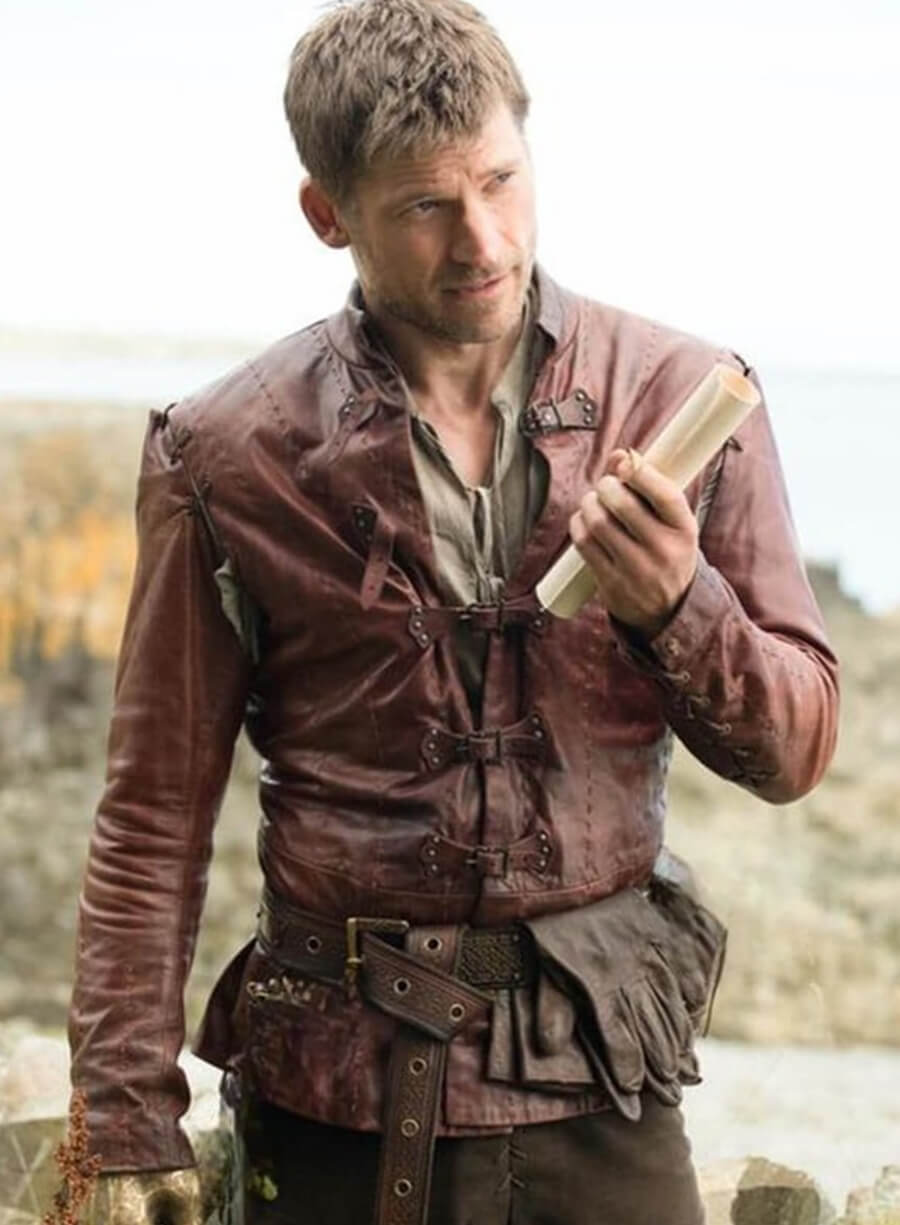 Jaime Lannister Game Of Thrones Maroon Leather Jacket