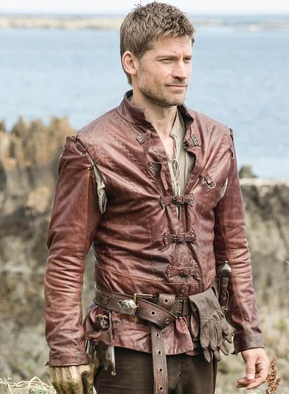 Jaime Lannister Game Of Thrones Maroon Leather Jacket