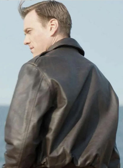 Jake Abel Fog of War 2025 Brown Leather Jacket