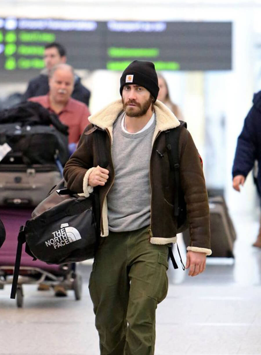  Jake Gyllenhaal Brown Suede Leather