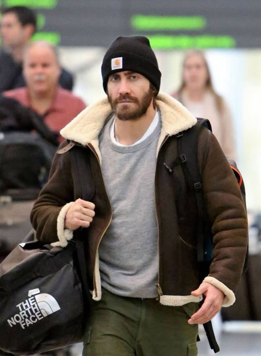  Jake Gyllenhaal Brown Suede Leather