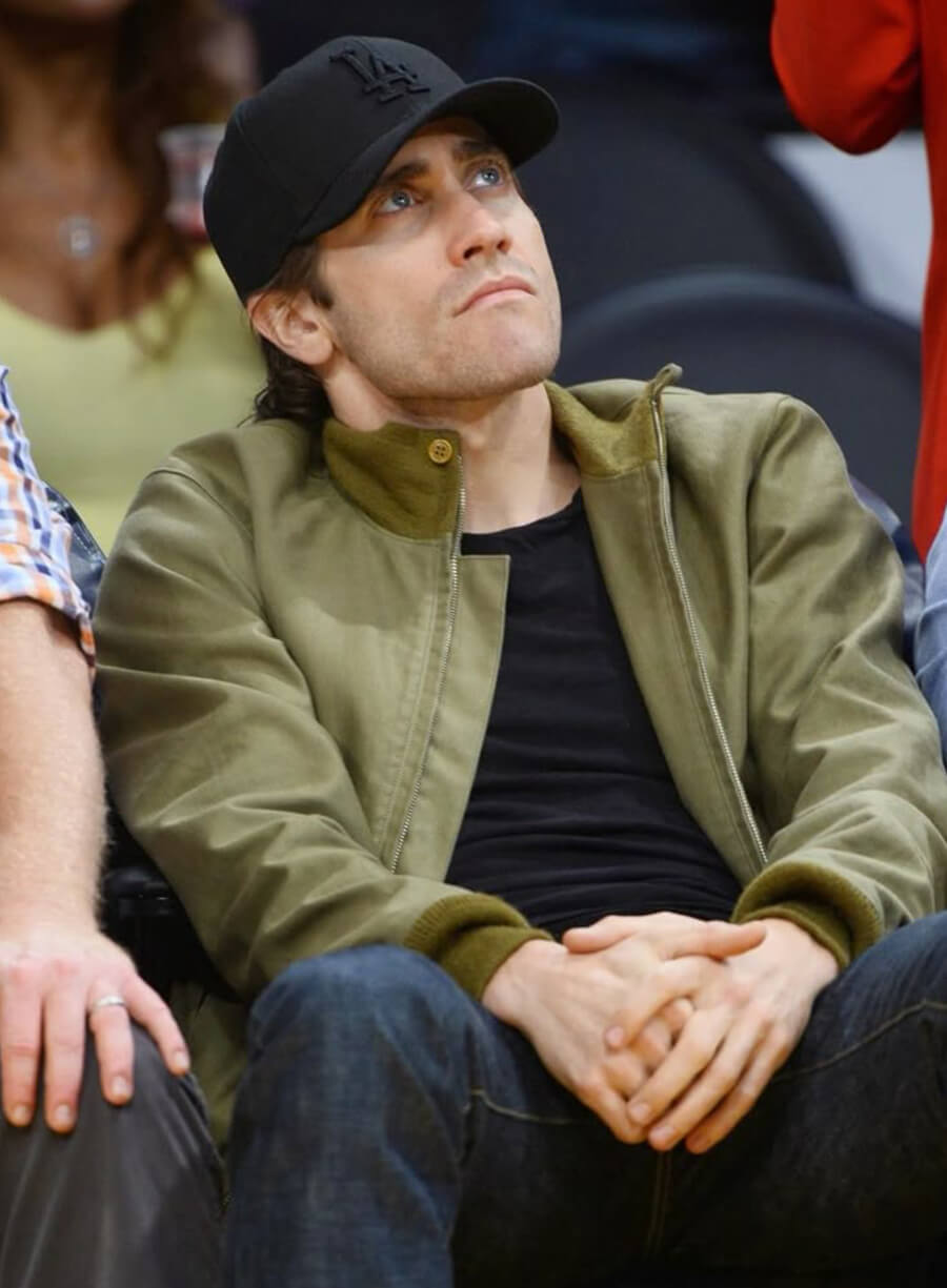 Jake Gyllenhaal Green Cotton Jacket